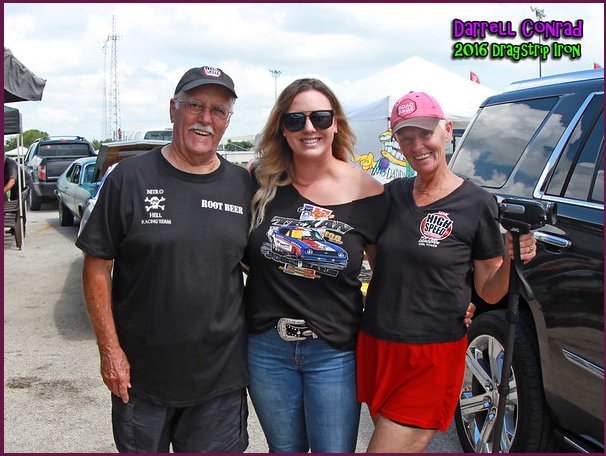 Frank and Ruthi Hedge at funny car chaos with the nitro hell racing team