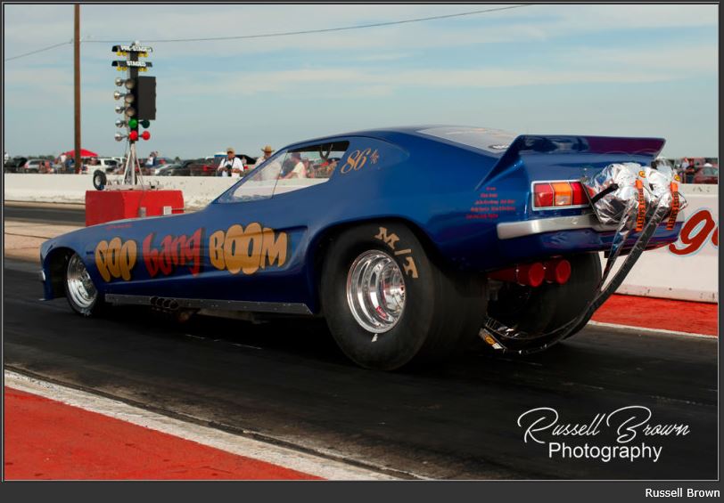 pop bang boom injected nitro funny car staging at funny car chaos amarillo