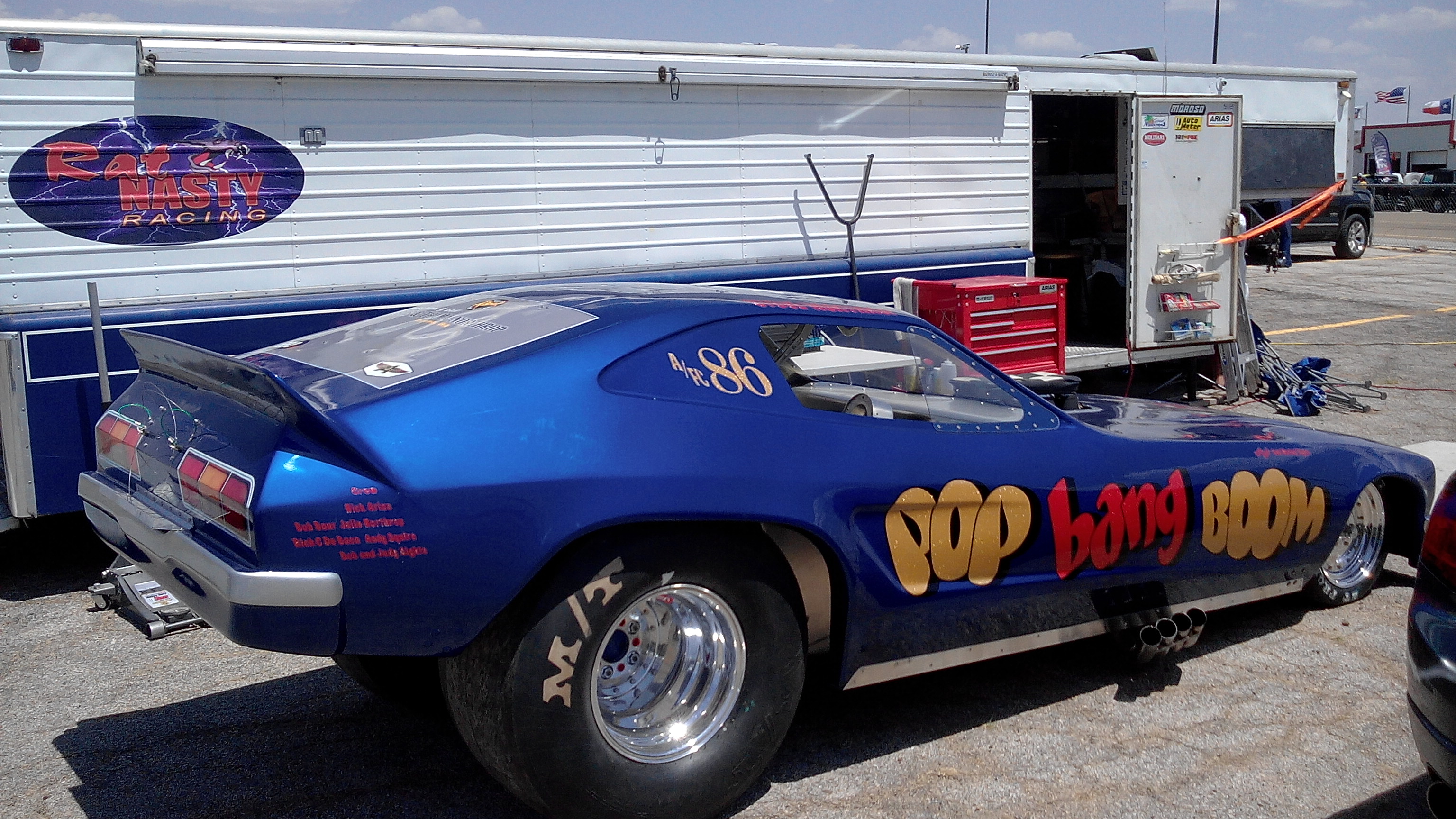 funny car chaos, amarillo, pop bang boom, a/fc