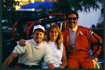 Bruce Tiffany, Linda Taylor and Steve Northrop at Bakersfield Speedway